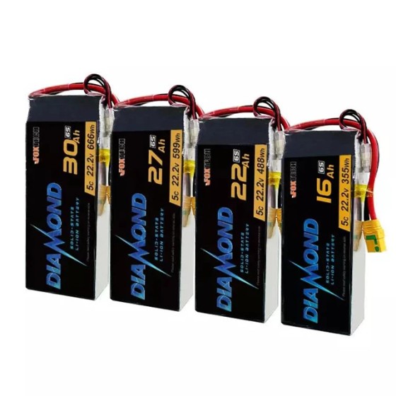 NewFOXTECH Diamond Drone Battery 16000mAh 22000mAh 30000mAh Solid State Li-ion Battery Packs VTOL  Model Airplane Fixed Wing DIY